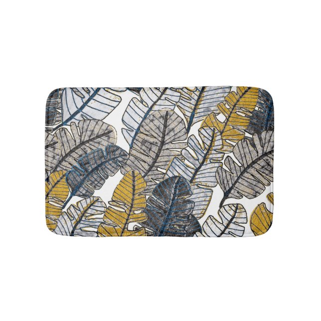 Tapis De Bain Main tirée : Feuilles tropicaux (Devant)