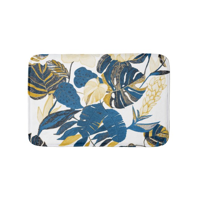 Tapis De Bain Main Tropicale tirée : Motif créatif sans couture (Devant)