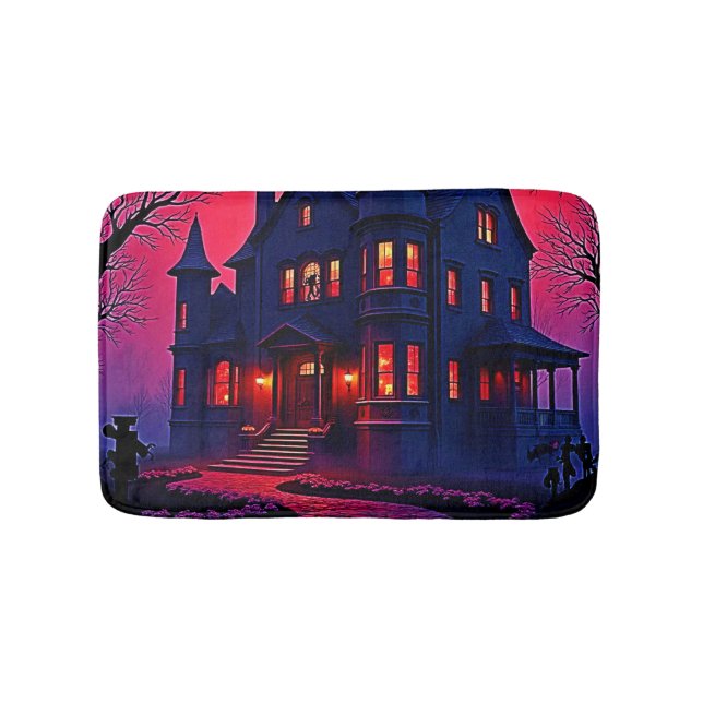 Tapis De Bain Maison Haunted éffrayant à Dusk Design (Devant)