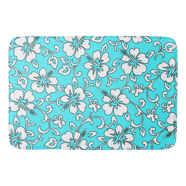 Tapis De Bain Malia Hibiscus Hawaïen Tropical (Devant)