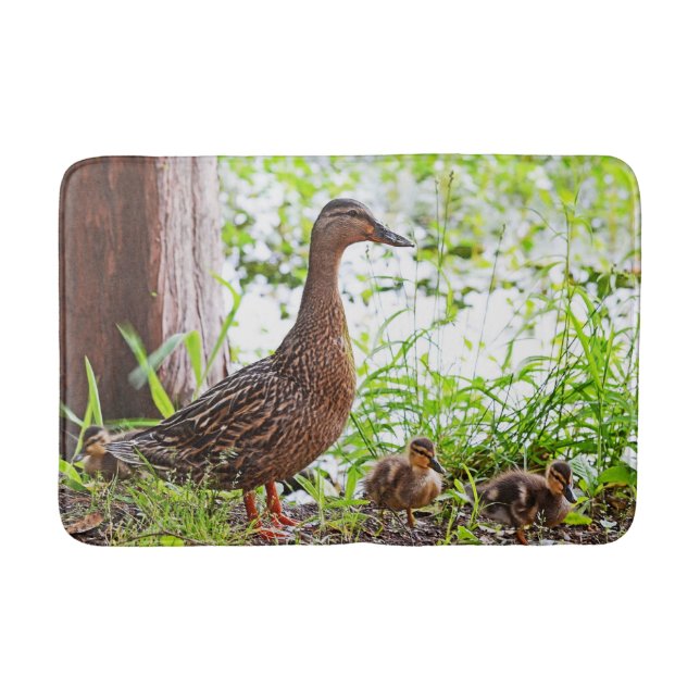 Tapis De Bain Mallard et Ducklings par Shirley Taylor (Devant)