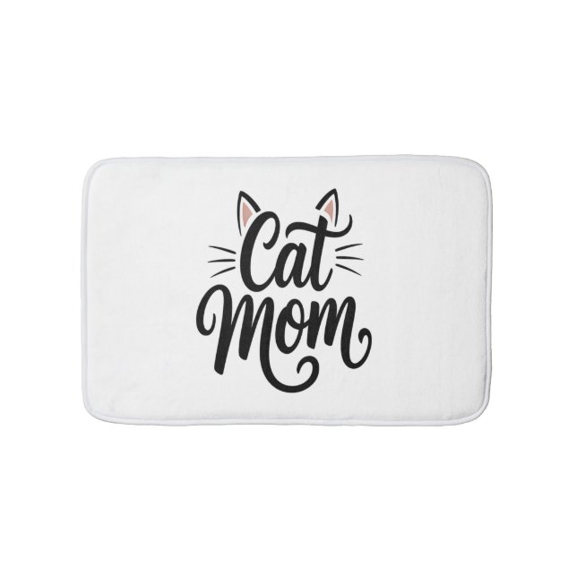 Tapis De Bain Maman chatte moustaches et oreilles (Devant)