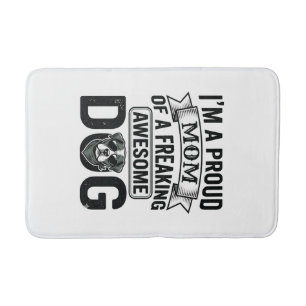 Tapis De Bain Maman de chien fière gravure vintage vecteur desig