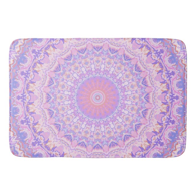 Tapis De Bain Mandala bohème complexe aux couleurs psychédélique (Devant)