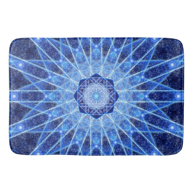 Tapis De Bain Mandala de Lotus de glace (Devant)