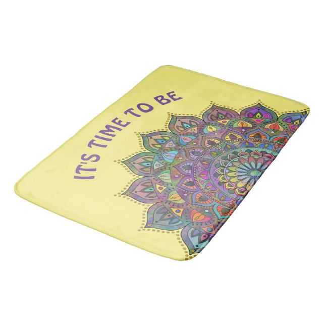 Tapis De Bain Mandala Inde Style 1 (Angle)