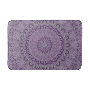 Tapis De Bain Mandala Rêve à l'aquarelle dans des nuances de pou