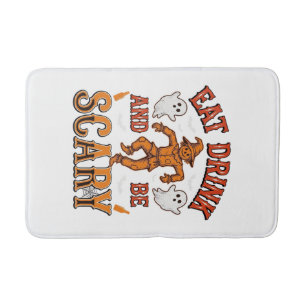 Tapis De Bain Manger Boire Et Être Effrayant Vintage Halloween T