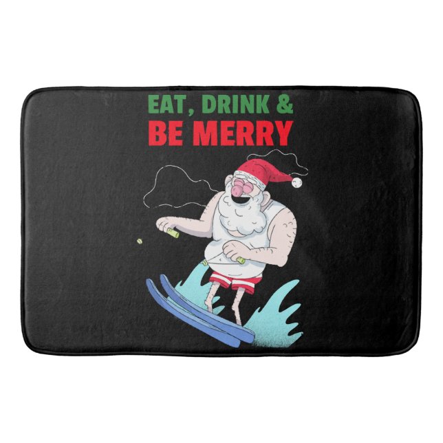 Tapis De Bain Manger, Boire & Joyeux Noël (Devant)