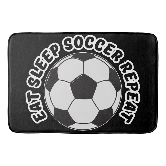 Tapis De Bain manger dormir football répéter  (Devant)