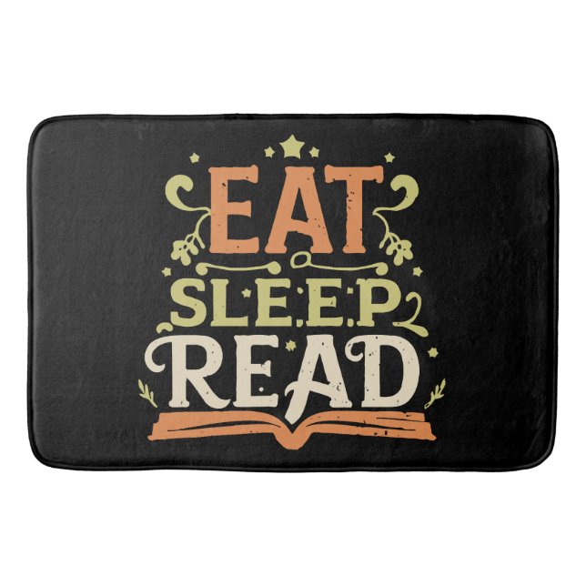 Tapis De Bain Manger Dormir Lire, Lecture Amusante (Devant)