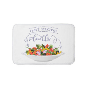 Tapis De Bain Mangez plus de plantes frais motivation salade let