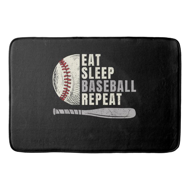 Tapis De Bain Mangez Sleep Baseball Répéter Funny Baseball Playe (Devant)