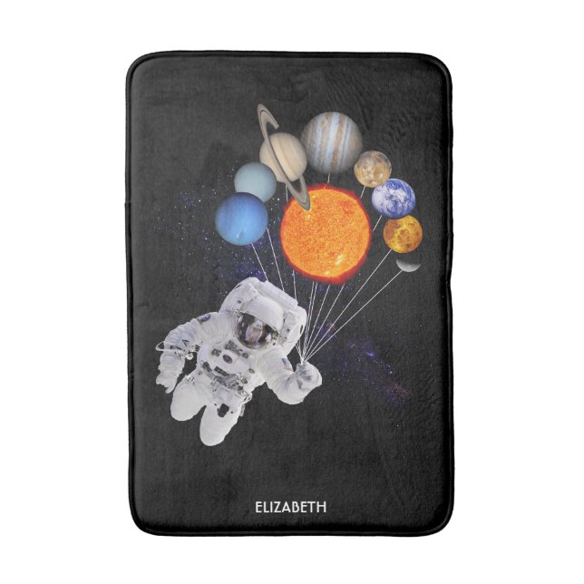 Tapis De Bain Manière laiteuse d'astronaute de planètes de (Devant (Vertical))