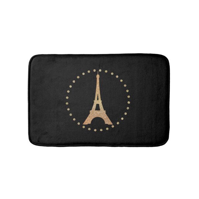 Tapis De Bain Manteau de bain noir inspiré de la France (Devant)