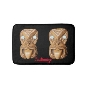 Tapis De Bain Maori sculptée Tiki Face Thunder_Cove