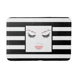 Tapis De Bain Maquillage or rose visage sourcils lèvres glam bea