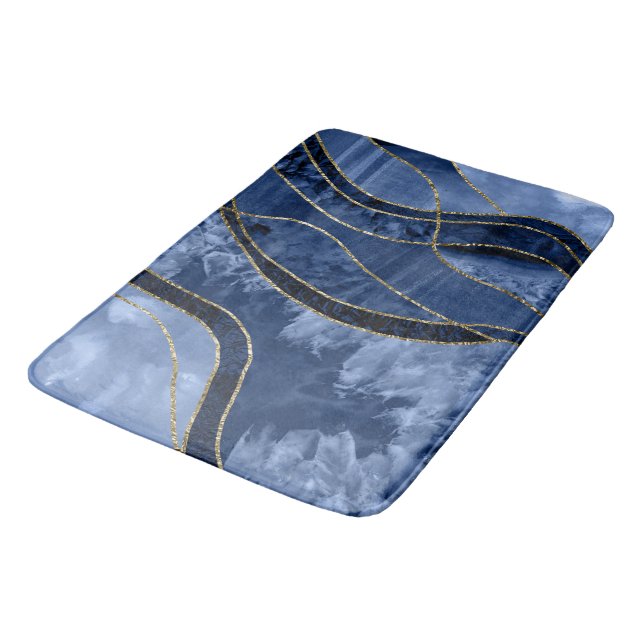 Tapis De Bain Marbre Agate Gold Glam 10 (Angle)