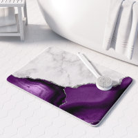 Marbre blanc de Parties scintillant en argent viol