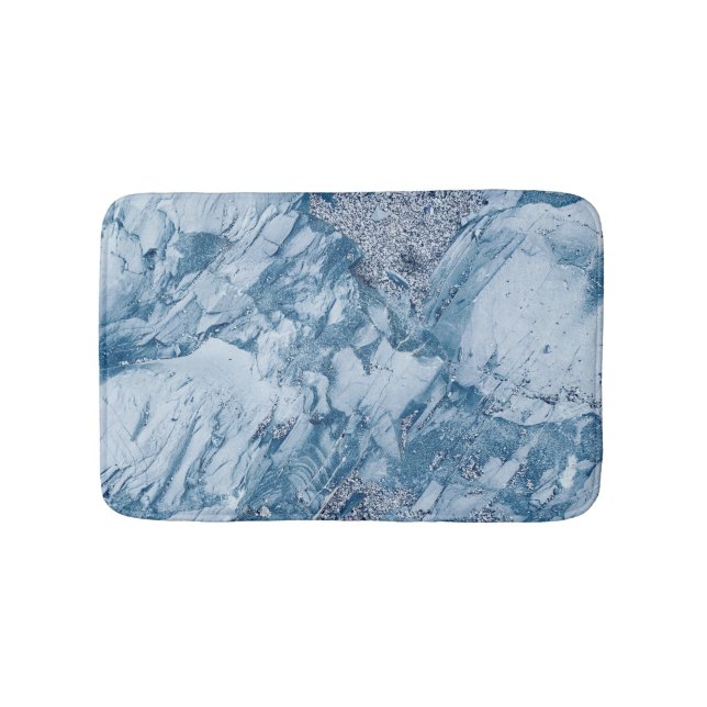 Tapis De Bain Marbre bleu et Parties scintillant (Devant)