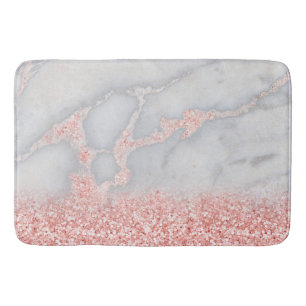 Tapis De Bain Marbre bohème rose brillant