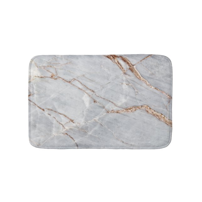 Tapis De Bain Marbre cool Gris Or, Granite, Texture Pierre (Devant)