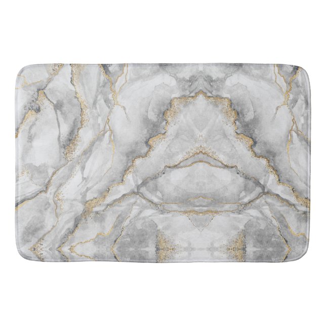 Tapis De Bain Marbre d'argent blanc or assez (Devant)