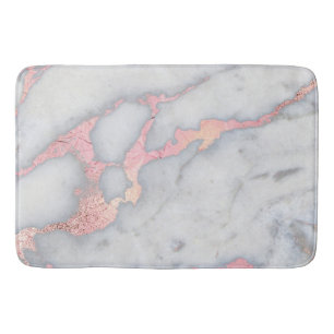 Tapis De Bain Marbre de Parties scintillant Mermaid Rosegold