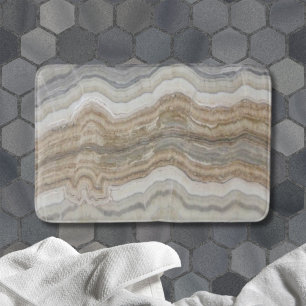 Tapis De Bain marbre gris brun scandinave minimaliste