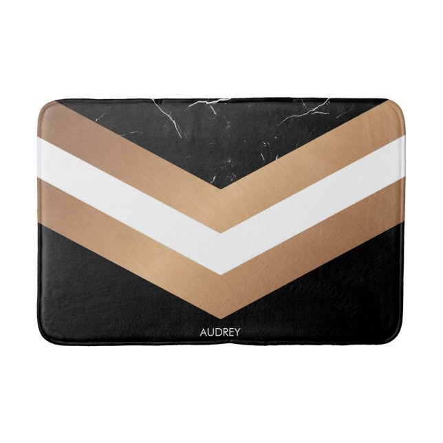 Tapis De Bain Marbre noir élégant (Devant)