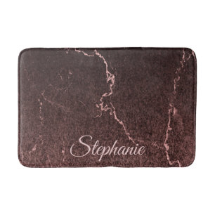 Tapis De Bain Marbre noir et Parties scintillant