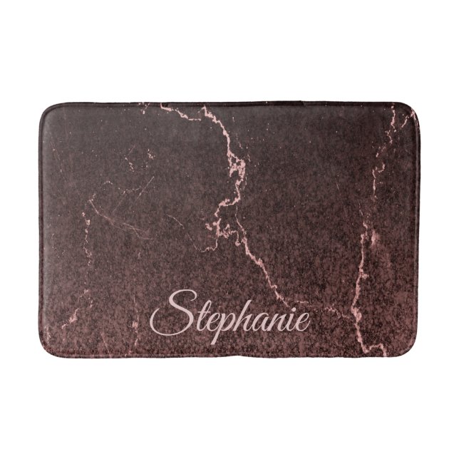 Tapis De Bain Marbre noir et Parties scintillant (Devant)