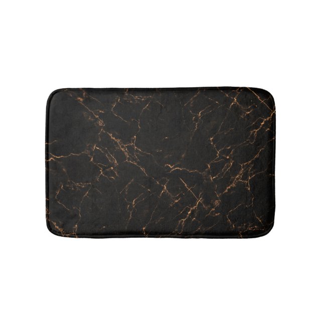Tapis De Bain Marbre noir luxueux : Texture élégante (Devant)