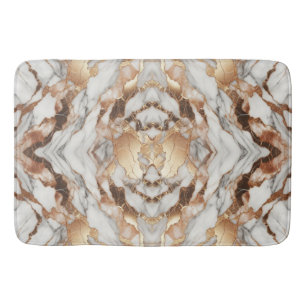 Tapis De Bain Marbre Tendance Luxueux Or Rose Glam