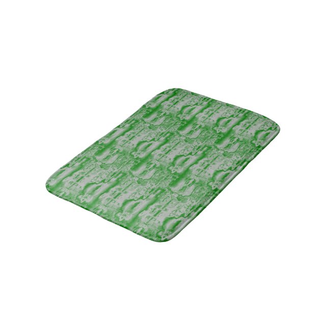 Tapis De Bain Marbre vert foncé et gris (Angle)