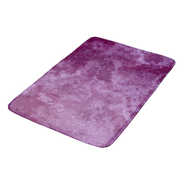 Tapis De Bain marbre violet et rose abstrait (Angle)