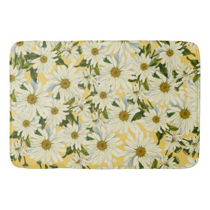 Tapis De Bain Marguerites blanches Fleur de marguerite Jaune Lum