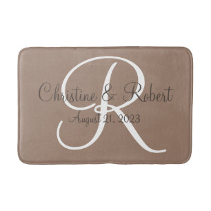 Tapis De Bain Mariage cadeau monogrammed bain mat