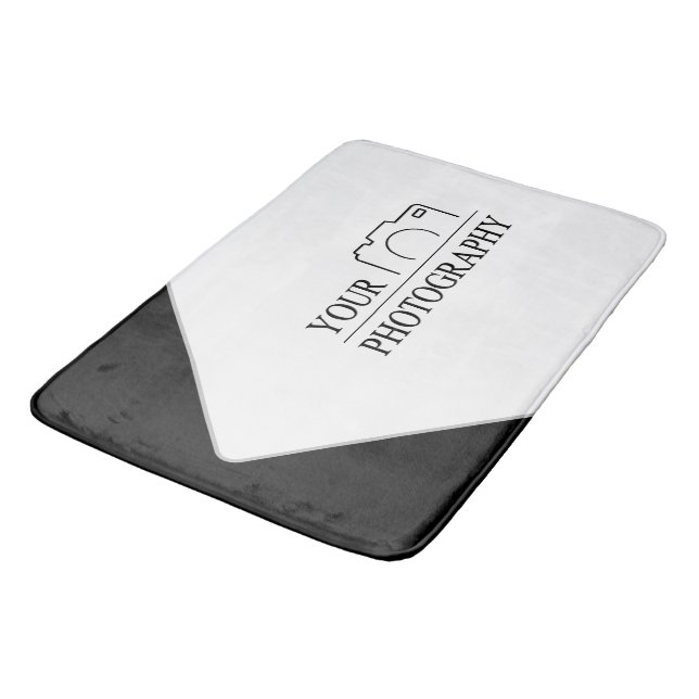 Tapis De Bain Mariage élégant Ajouter une photographie personnal (Angle)
