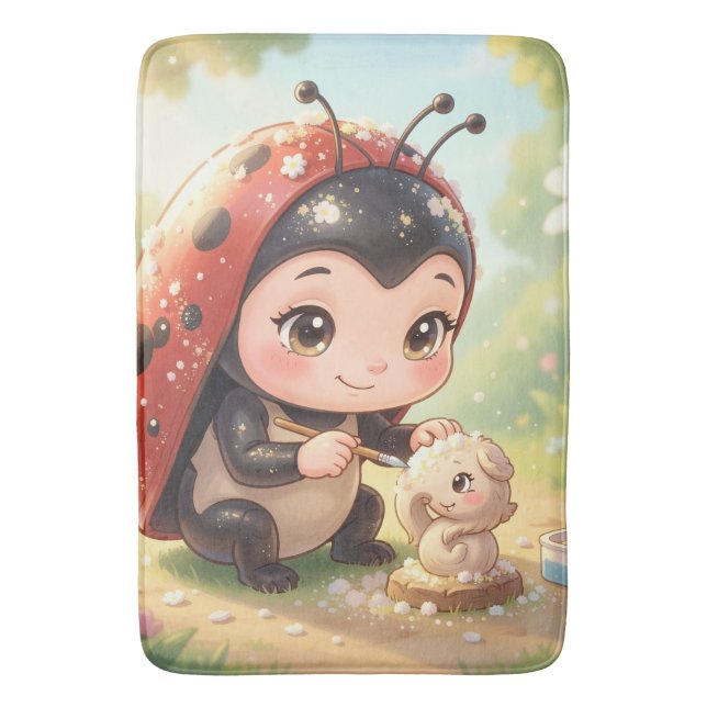 Tapis De Bain Marienkäfer et le royaume de nectar caché.2 (devant Vertical)