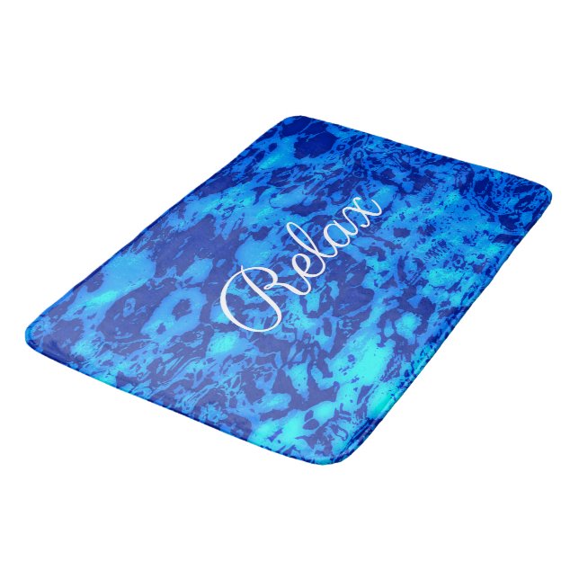 Tapis De Bain Marine Personnaliser profonde Eau douce de l'océan (Angle)