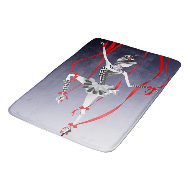 Tapis De Bain Marionnette clown Rubans rouges Bain Mat (Angle)