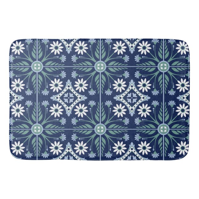 Tapis De Bain Marocain ornementale carreau de chou fleuri (Devant)