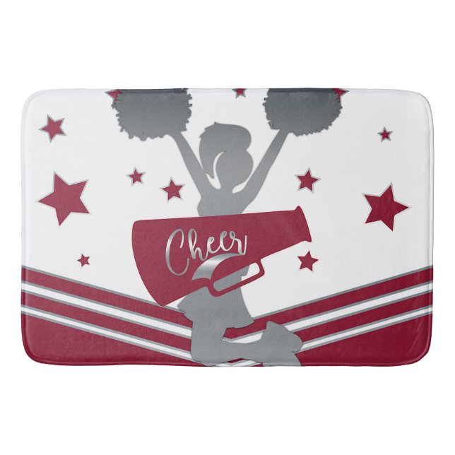 Tapis De Bain Marron Blanc Étoiles d'Argent Acclamez Acclamez Me (Devant)