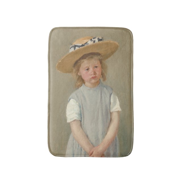 Tapis De Bain Mary Cassatt - Enfant en paille Casquette (Devant (Vertical))