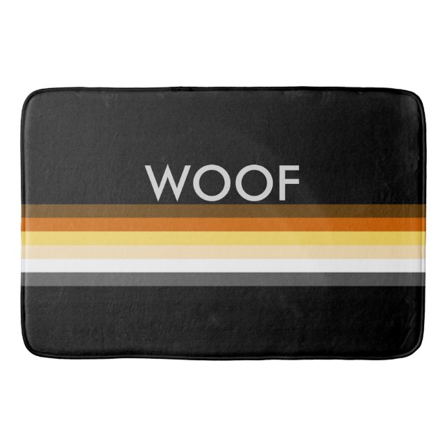 Tapis De Bain Masculine Cool Gay Bears Fierté Drapeau WOOF (Devant)