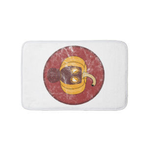 Tapis De Bain Masque à gaz citrouille design Halloween