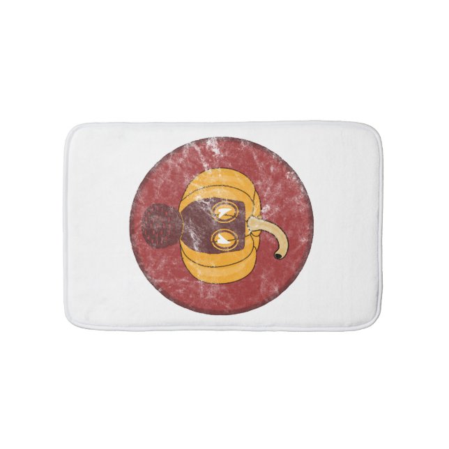 Tapis De Bain Masque à gaz citrouille design Halloween (Devant)