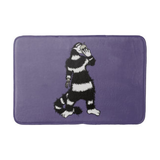 Tapis De Bain Masque de crâne de chat bizarre gothique