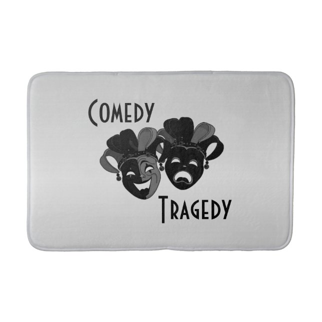 Tapis De Bain Masques de théâtre comique et de tragédie (Devant)